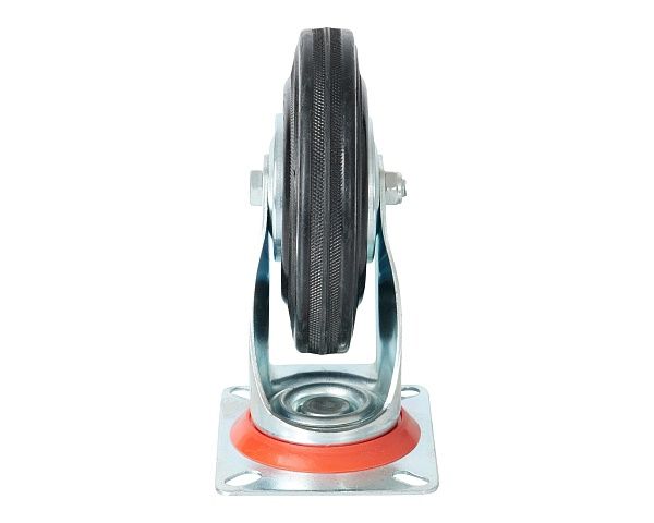 Большегрузное колесо обрезиненное euro-lift поворотное, без тормоза, г/п 100кг (125*37,5 мм)
