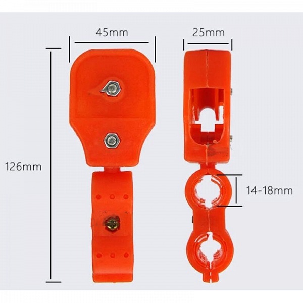 Кабельная тележка для струны пластиковая H-C10 (для струны Д=8мм) (оранжевая, полностью пластиковая)